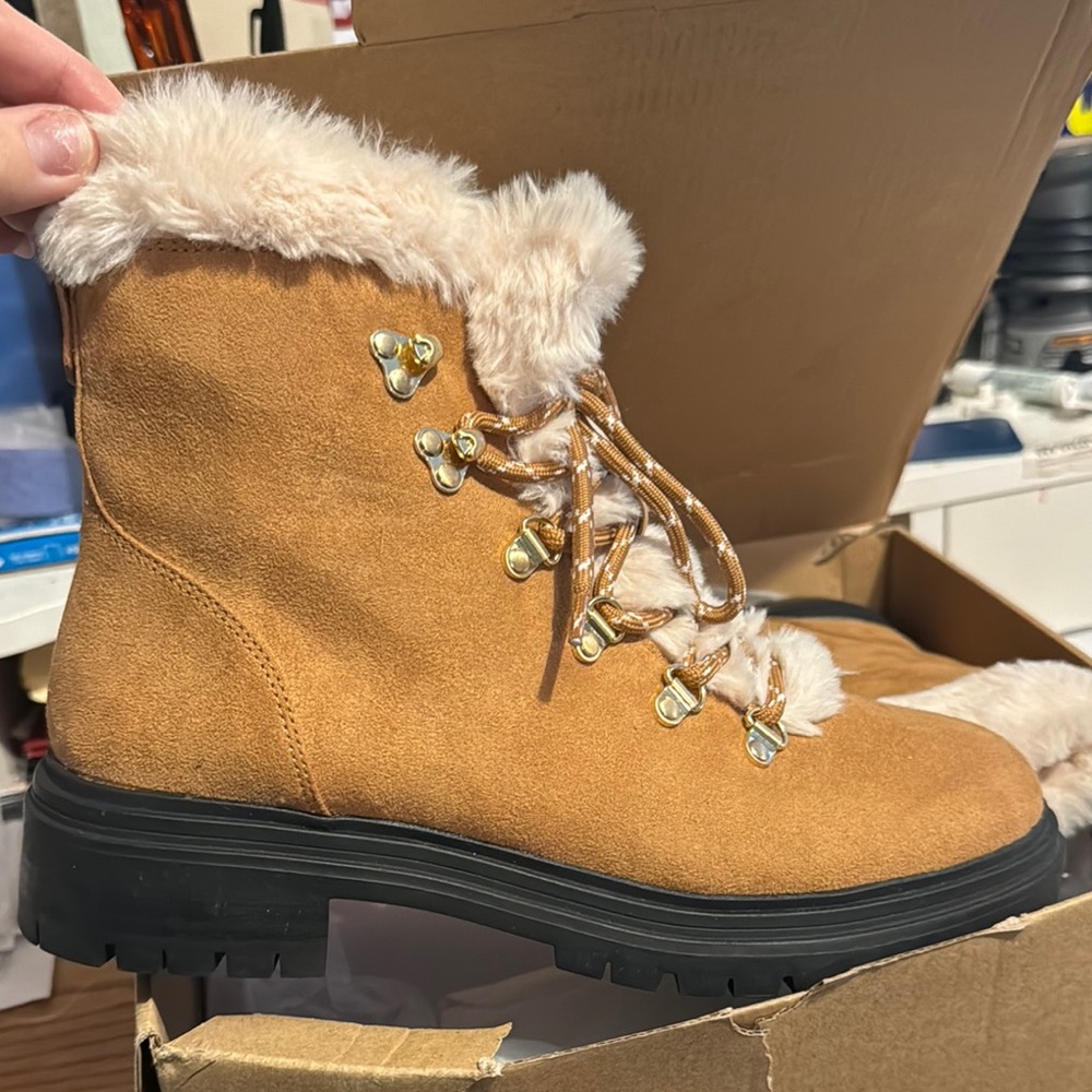 Cozy Tan Fur-Lined Women's Boots J CREW